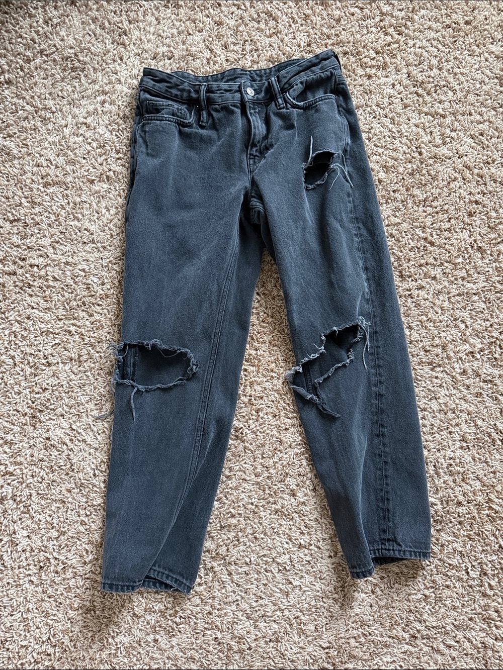 All Saints Women's Black Distressed Alana Jeans